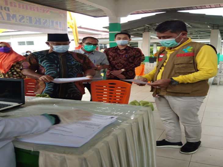Gelar Simulasi Pemberian Vaksin Covid-19, Dinkes Kampar Beri Penjelasan dan Alur Tahapannya.