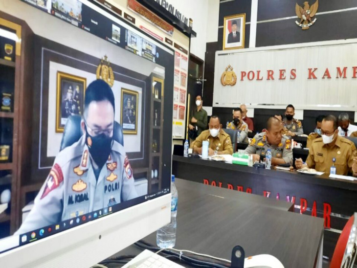 Tekankan Vaksinasi, Kapolda Riau Puji Penanganan Covid-19 Kampar, Ini Harus di Pertahankan dan lebih di tingkatkan lagi.