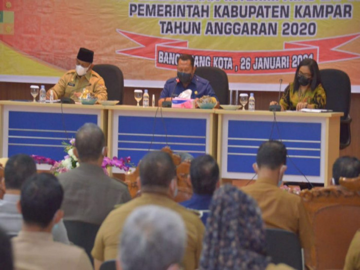 BPK RI PERWAKILAN RIAU LAKUKAN BRIEFING PEMERIKSAAN INTERIM LAPORAN KEUANGAN PEMDA KAMPAR TAHUN ANGGARAN 2020.