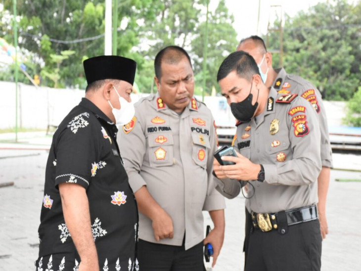 Jelang Kunker Kapolri, Pemkab Kampar Lakukan Pengecekan Akhir lokasi Kunker Kapolri.