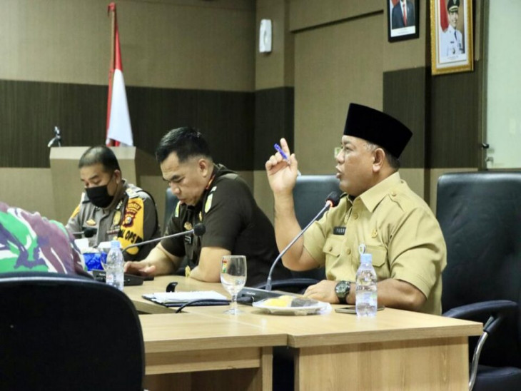 Persiapan Kedatangan Wakil Presiden RI Ma’ruf Amin ke Ponpes Teknologi Riau, Pemkab Kampar Melakukan Rapat terkait Pengamanan VVIP.