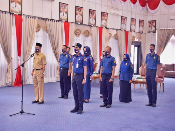 Bupati Kampar Ikuti Apel Hari Jadi Damkar Dan Penyelamatan ke-102 tingkat Nasional Secara Virtual