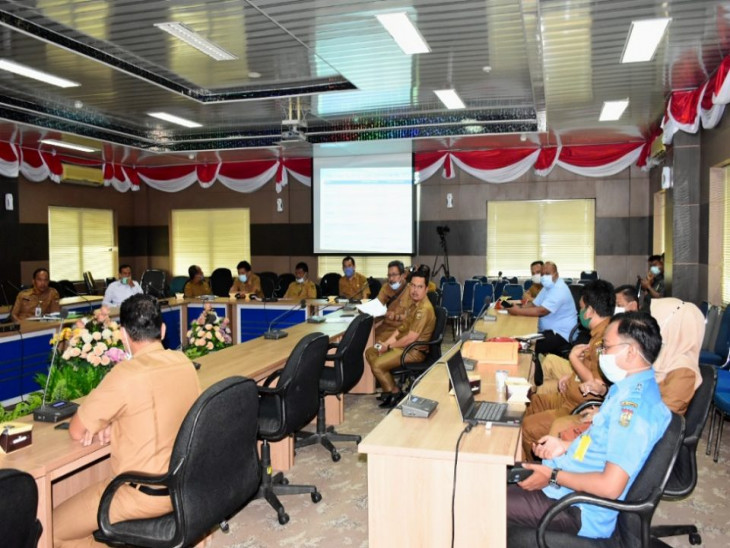 Guna Percepatan Alokasi DAK, Pemda Kampar rapat Evaluasi Realisasi Fisik