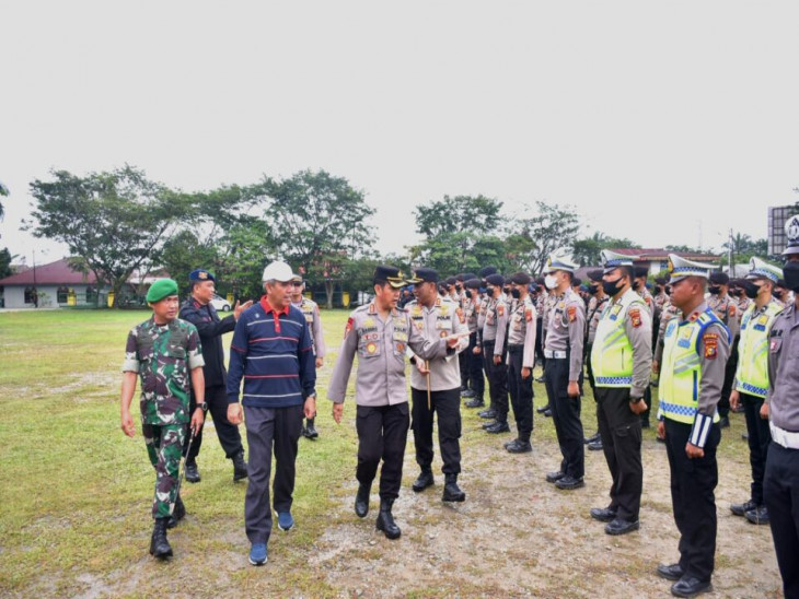 Tour De Muara Takus 2022, Pj Bupati Kampar, Polda Riau dan Forkopimda Kampar Cek Kesiap Siagaan Pasukan Pengamanan.