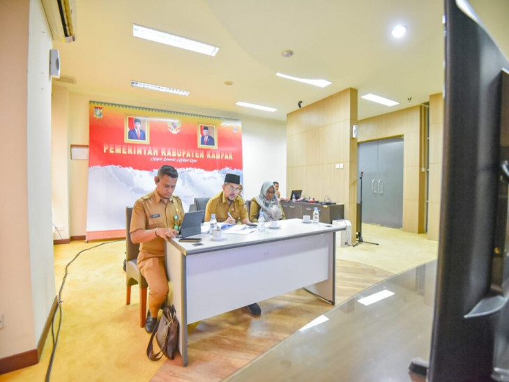 Pemda Kampar Ikut Zoom Meeting Rakor Program JKN