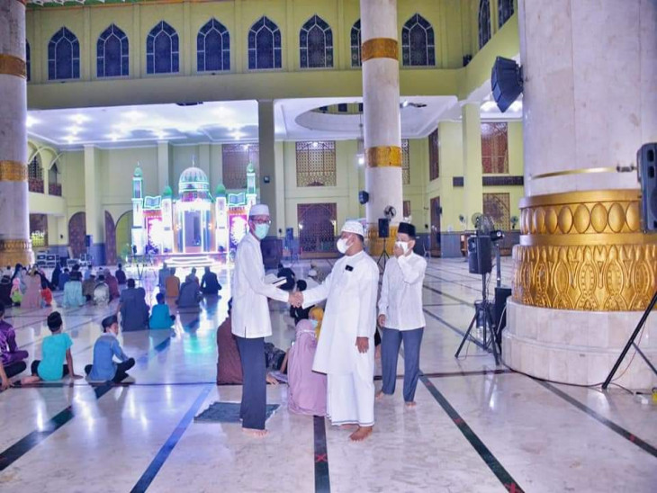 Sekda Kampar Meninjau Penerapan Protokol Kesehatan pada Cabang Perlombaan MTQ di Islamic Centre 