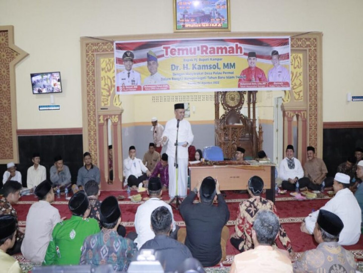 Peringati Tahun Bari Islam, Pj Bupati Kampar Temu Ramah dengan Masyarakat Pulau Permai
