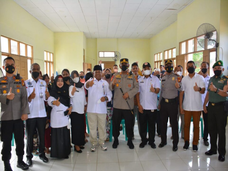 Memperingati HUT RI Ke 77 dan HUT Riau 65, Pemda Kampar Gelar Vaksinasi Dan Donor Darah Massal