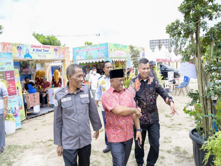 Jelang Pembukaan Bagholek Godang Sekda Kampar Tinjau Lokasi Stand.