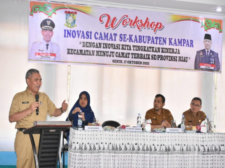 Pj. Bupati Kampar Dr. H. Kamsol, MM ; Para Camat Harus Ciptakan Inovasi untuk Maksimalkan Pelayanan Publik