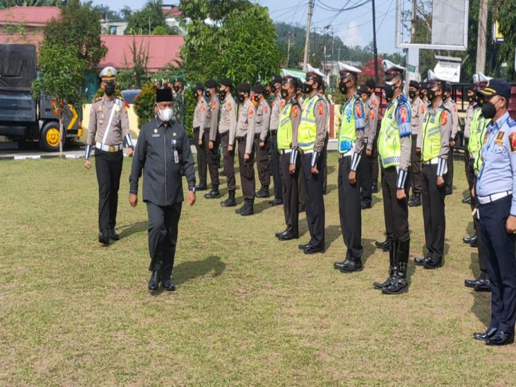 Sekda Kampar Pimpin Apel Pasukan Operasi Ketupat Lancang Kuning