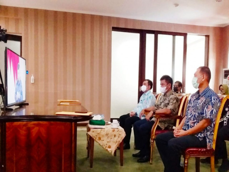 Bupati Kampar Ikuti Rakornas Wasin Tahun 2021