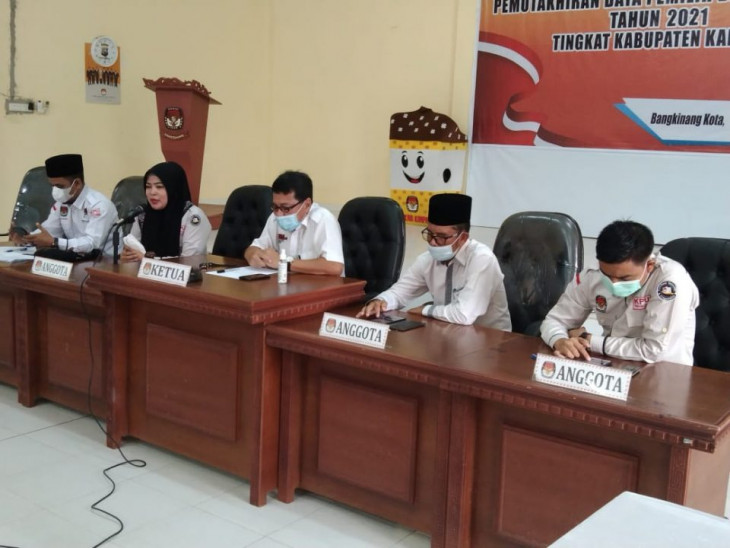 KPUD Kampar Sampaikan Rekapitulasi Data Pemilih Berkelanjutan Bulan Mei 2021