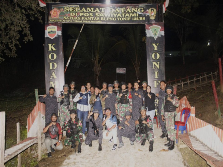 Sweeping Sinergitas Satgas Yonif 132/BS Dan BNNP Papua Cegah Peredaran Narkotika Di Perbatasan RI-PNG.