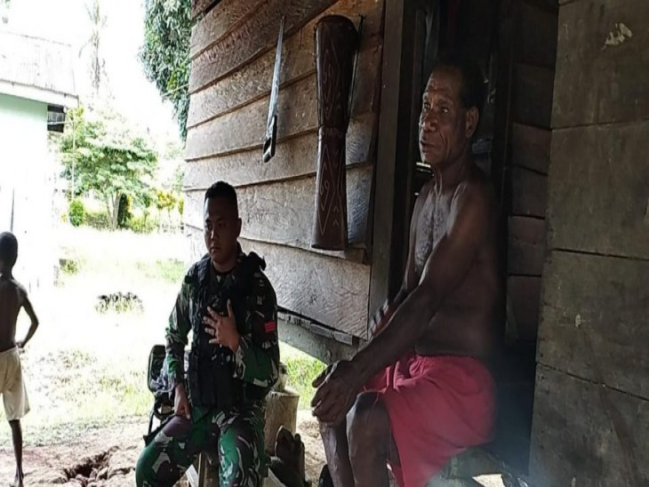 Anjangsana Wujud Keberaamaan Dan Komunikasi Sosial Satgas Yonif 132/BS Dengan Masyarakat