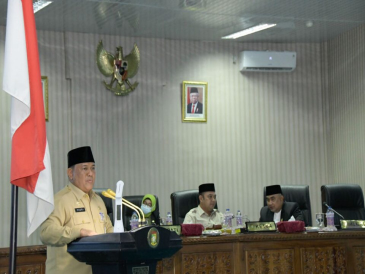 Sekda Kampar sampaikan Ranperda Perubahan APBD Tahun Anggaran 2022.