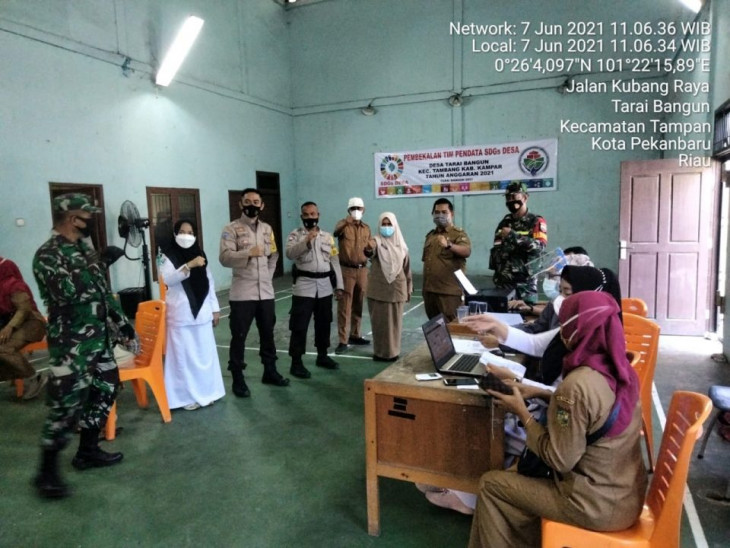 Himbau Terapkan Prokes, Posko PPKM Tambang Juga Laksanakan Vaksinasi