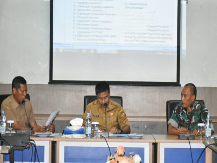 Peringatan Hari Kesaktian Pancasila Tahun 2022, Pemkab Kampar Lakukan Rapat Persiapan