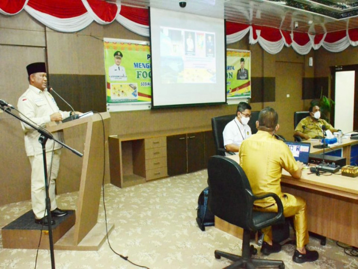 Sekda Kampar Buka FGD Sosialisasi Pemanfaatan Gas Bumi Desa Pangkalan Baru