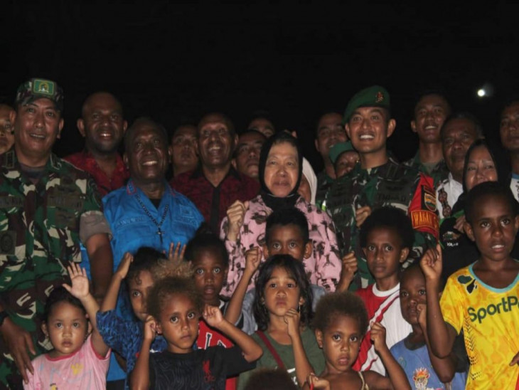 Kerjasama Kementerian Sosial RI dengan Satgas Pamtas RI-PNG Yonif 132/BS, Bersama-sama Sejahterakan Masyarakat Papua.