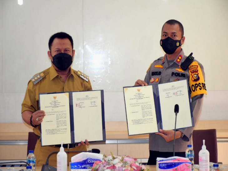 Pemkab Kampar dan Polres Kampar Lakukan MoU Aset