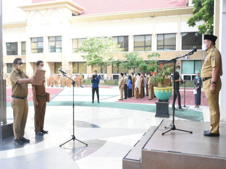 Perdana Selama Pandemi Covid-19, Apel Pagi Senin Kambali Dilaksanakan.