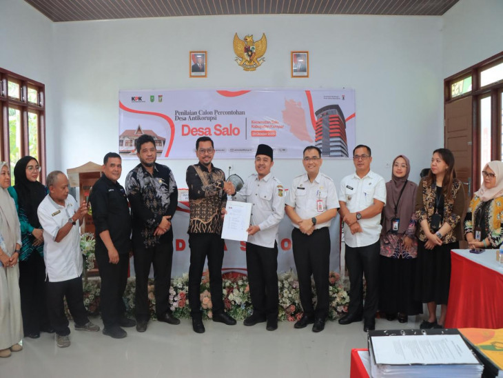 Dapatkan Nilai Tertinggi 95,5 di Riau, Desa Salo Resmi Menjadi Desa Percontohan Antikorupsi