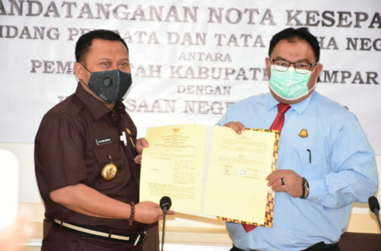 Pemda Kampar MoU bersama Kejari Kampar Dalam Pengolahan Aset.