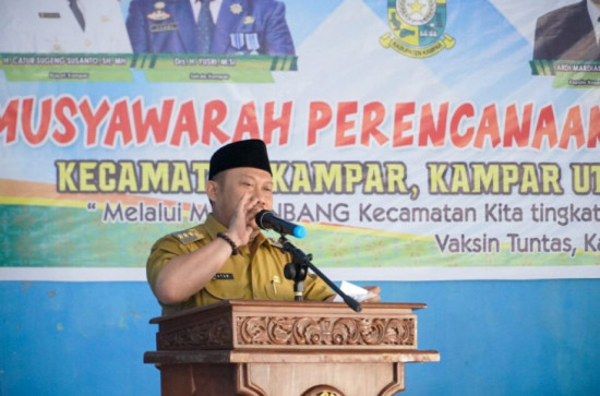 Bupati Kampar ; Wadah Susun Pembangunan, Setiap Musrenbang Jangan ada Kepala Desa yang Tidak Hadir.