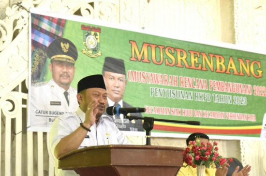 Buka Musrenbang Perhentian Raja, Catur Sampaikan Telah Banyak Kemajuan yang di Raih Kampar, Kuncinya Sinergitas dan Kebersamaan Bangun Kampar.