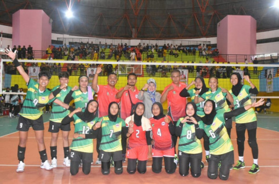 Hari Kedua Giliran Kota Dumai dan Pelalawan di Libas Tim Voli Kampar.