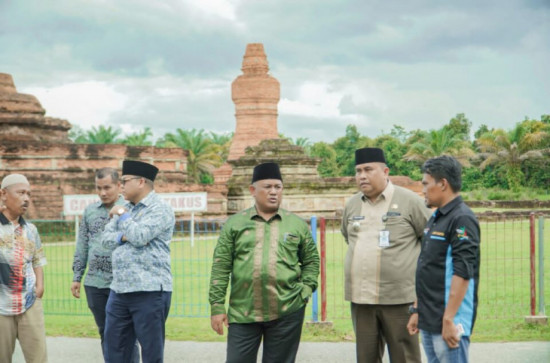 Matangkan Persiapan Tour De Muara Takus, Sekda Kampar Langsung Tinjau Lokasi Candi Muara Takus