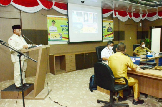 Sekda Kampar Buka FGD Sosialisasi Pemanfaatan Gas Bumi Desa Pangkalan Baru