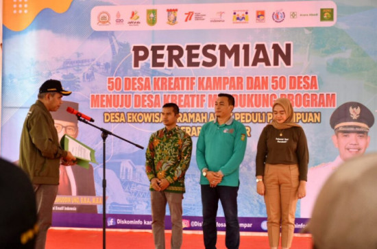 Pj Bupati Kampar Kukuhkan Langsung Pengurus Koperasi Syariah Digital UMKM Desa Kreatif