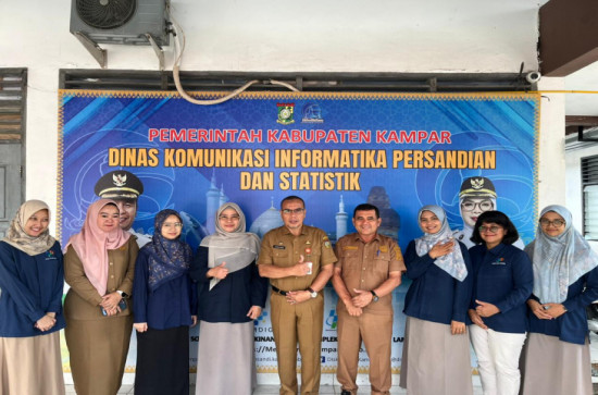 Optimalisasi Pelayanan Data Sektoral, Kadiskominfo Kampar Lukmansyah Badoe Terima Kunjungan BPS dan Tim PEKP3 Kampar. 