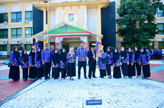 Kadiskominfo Ikuti Upacara Hati Otda XXX 2026, Dilapangan Upacara Kantor Bupati Kampar 